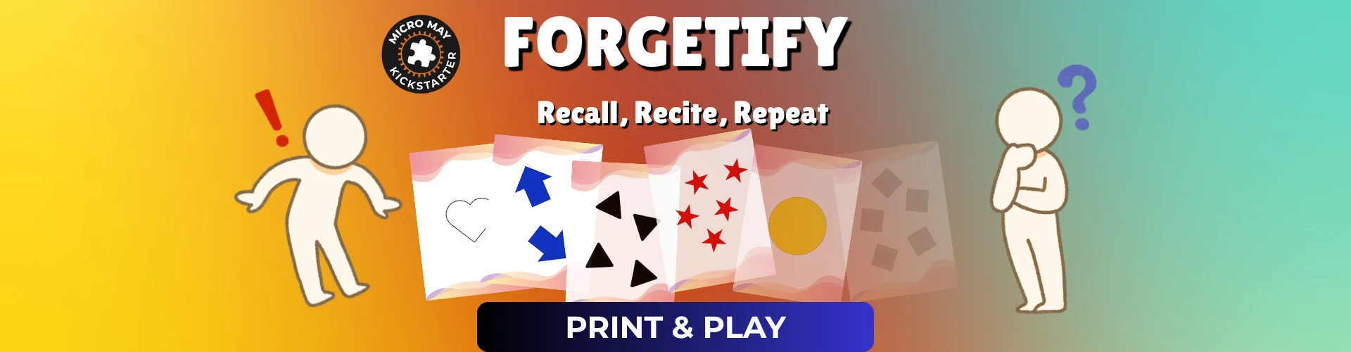 Forgetify: Recall, Recite, Repeat (Print & Play)