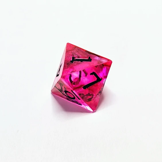 d8, tiny bubbles on 1, 8