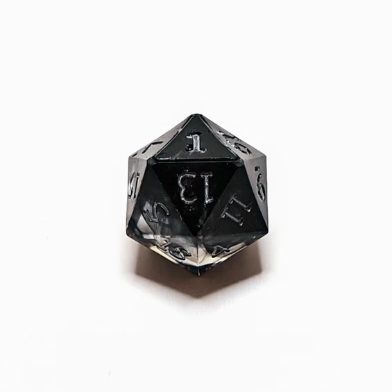 d20, tiny bubbles on 1, 7