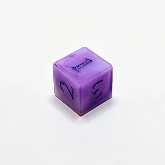 d6, bubble on side 1