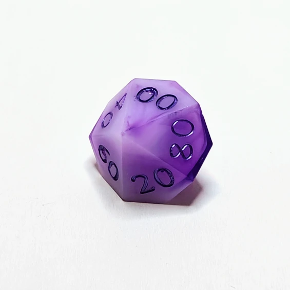 d10, 00-90, tiny bubbles on 00, 60, 90