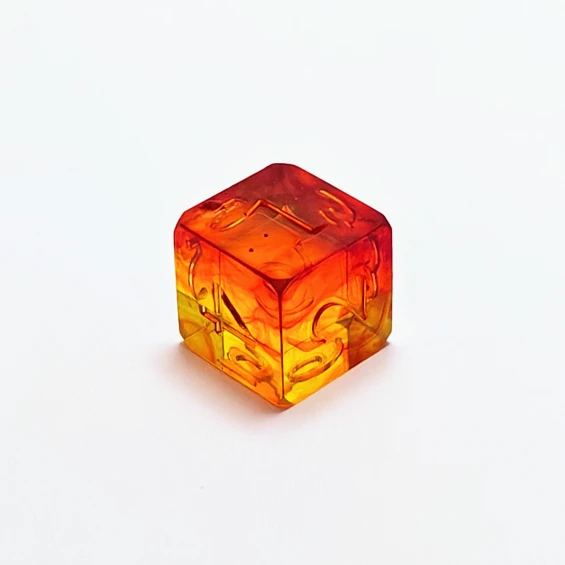 d6, large filled bulled on 1