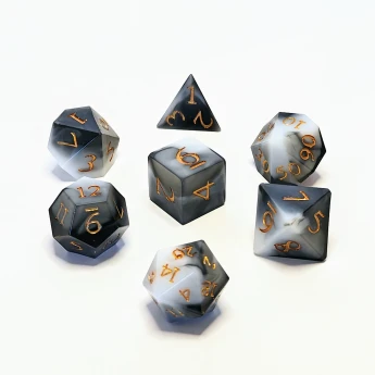 "Chaos Marble" Handmade Resin Dice Set
