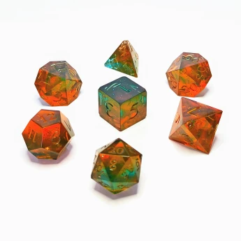 "Combat Parrot" Handmade Resin Dice Set