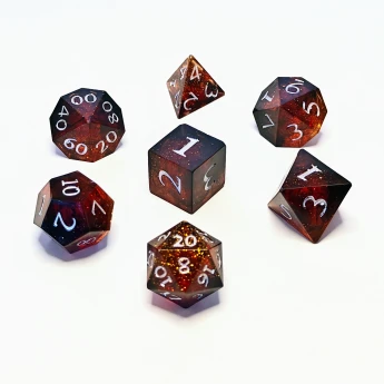 "Dark Nebula" Handmade Resin Dice Set