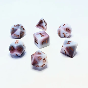 "Crimson Infusion" Handmade Resin Dice Set