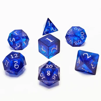 "Cold Mists" Handmade Resin Dice Set
