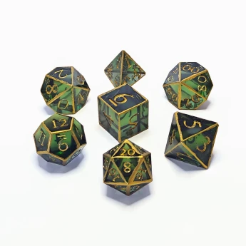 "Elven Glory" Handmade Resin Dice Set (B)