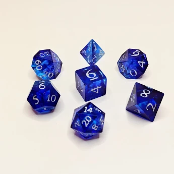 "Arctic Tempest" Handmade Resin Dice Set