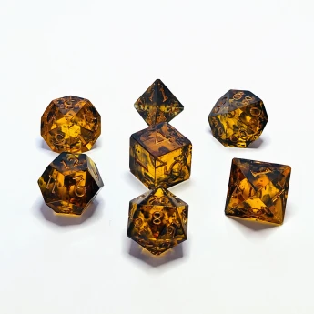 "Leopard" Handmade Resin Dice Set