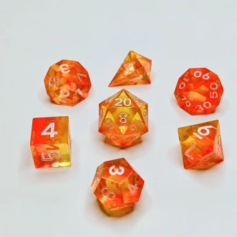 "Creamsicle" Handmade Resin Dice