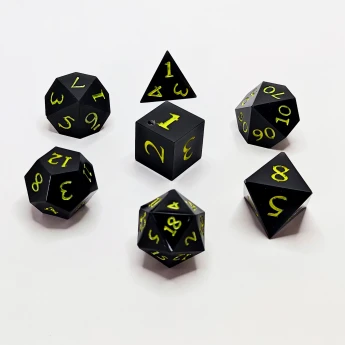 "Digital Monochrome" Handmade Resin Dice