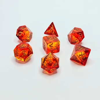 "Firewalker" Handmade Resin Dice Set (C)
