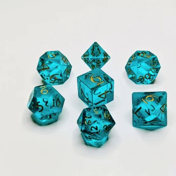 "Atlantis" Handmade Resin Dice Set (B)