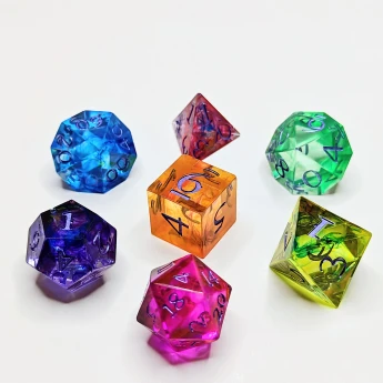 "Prismatic" Handmade Resin Dice Set (B)