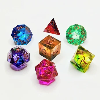 "Prismatic" Handmade Resin Dice Set (C)
