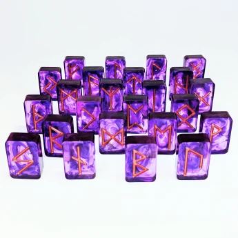 "Mana-lith" Handmade Resin Rune Set