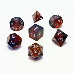 "Dark Nebula" Handmade Resin Dice Set