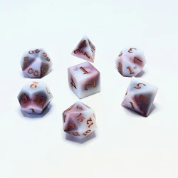 "Crimson Infusion" Handmade Resin Dice Set