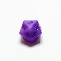 d20, tiny bubbles on sides 1, 7, 19, 20