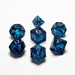 "Arctic Tempest" Handmade Resin Dice Set