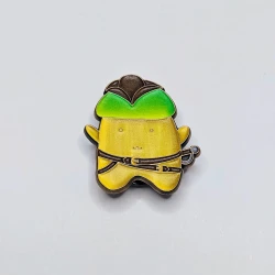 Cap'n Poly Waxington Enamel Pin