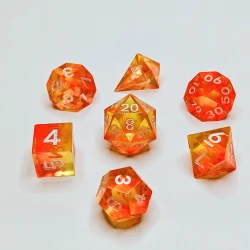 "Creamsicle" Handmade Resin Dice