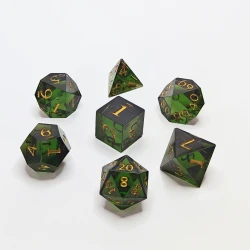 "Elven Glory" Handmade Resin Dice Set (C)