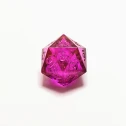 d20, Magenta with red metallic flakes, minor bubbles on 1 and 20