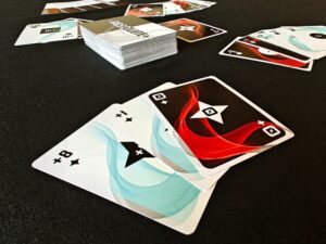 In this set, the zero card represents a -9.