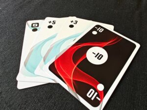 Player A plays this set, where the zero card is a +2. This set is worth 22 points (see Scoring, below)